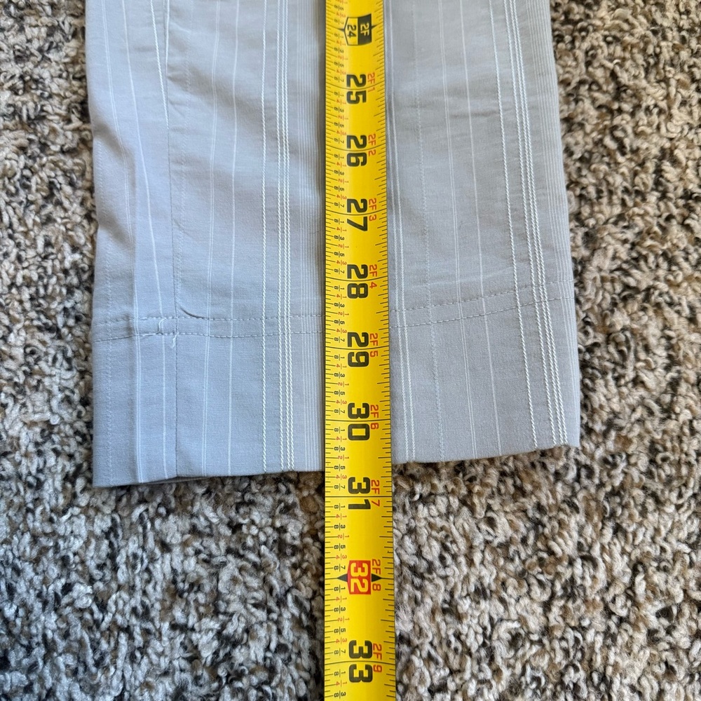 ROBELL Gray White Striped Modell Marie 07 Women’s Crop Trouser Pants Size Small - Picture 8 of 11